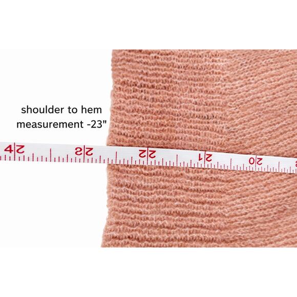 Elan “Oohlala” Mocha Medium Oversized Light Boxy Graphic Knit Coastal Cozy Chic - Picture 8 of 9